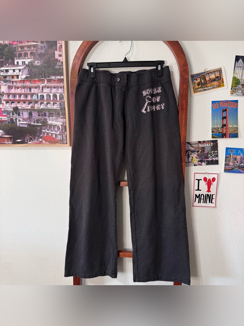 Juicy Couture Y2K Vintage House of Juicy Low Rise Sweatpants Wide Leg